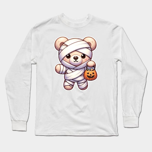 Halloween Mummy Bear Treats Long Sleeve T-Shirt by Imagequest